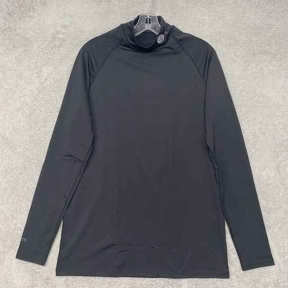 SParms Shirt Womens L Black Sun Protection Unisex UV Cooling Golf UPF50 LPGA M‎ - Picture 1 of 10